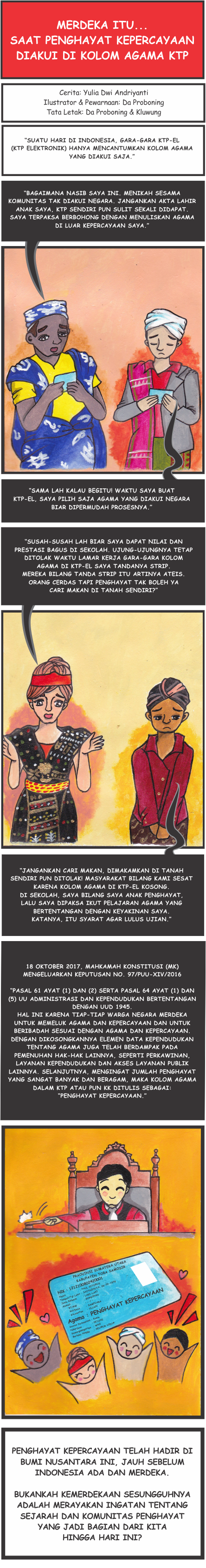 komik strip penghayat kepercayaan untuk WEB